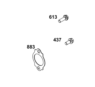 Exhaust Group Diagram and Parts List for 296447-0003-H5  Briggs and Stratton Engine